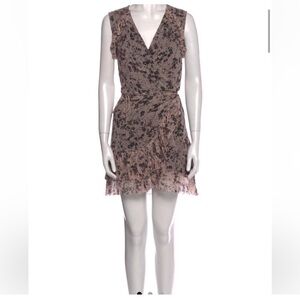 All Saints NEW Priya Wrap Petal Ruffle Mini Dress size XS